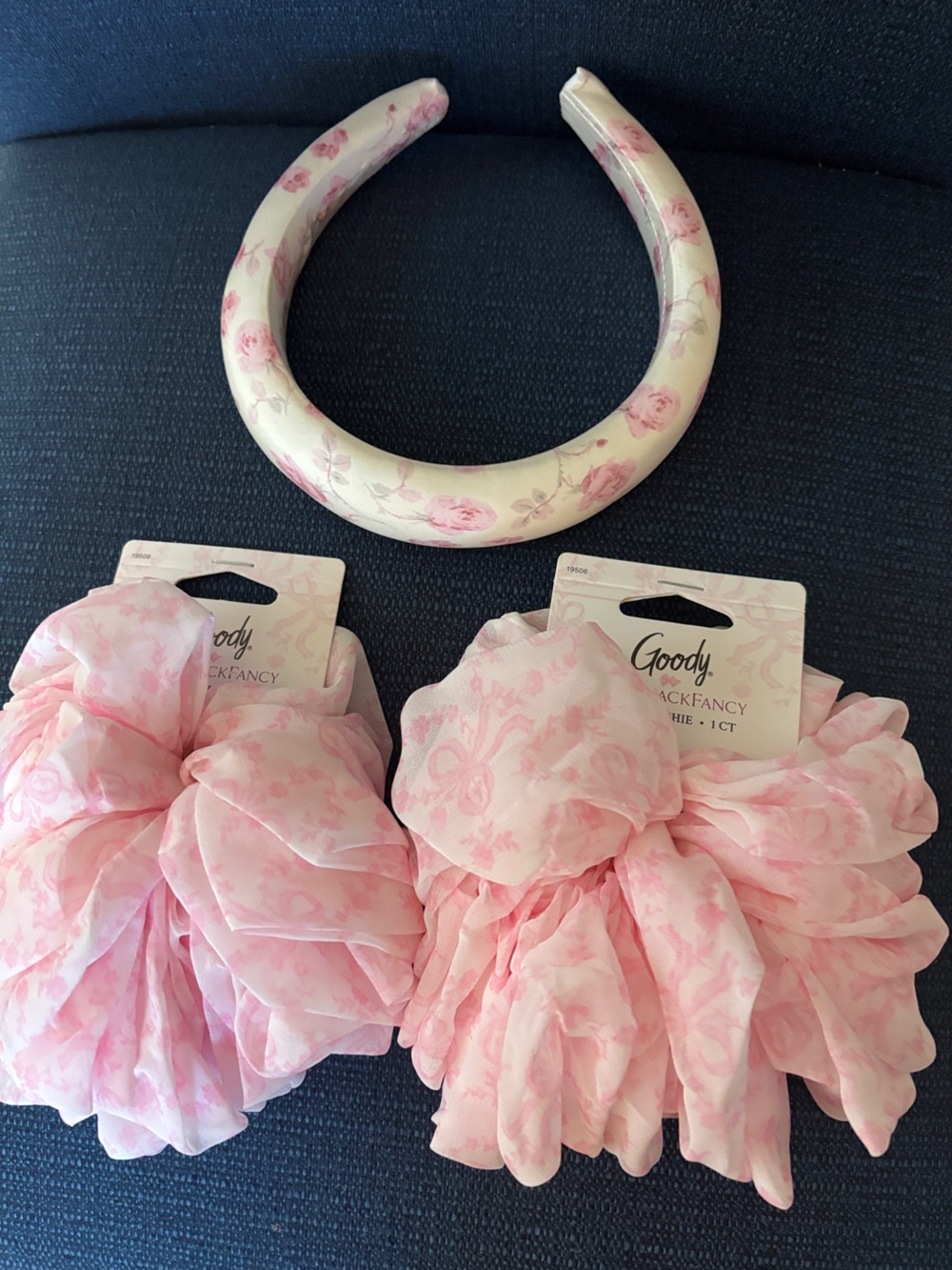 Loveshackfancy X Goody Xl hair scrunchie headband 3 piece set